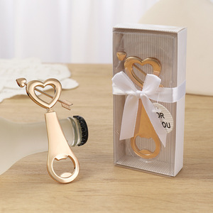 Abridor de botellas con forma de corazón y flecha de Cupido, recuerdos de boda para invitados con caja de regalo. - Product Image 3