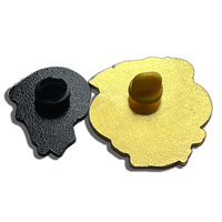 Broche en métal en alliage de zinc, personnalisée, sculptée en 3D, imitation émail, avec capuchon en caoutchouc au dos, vente en gros
