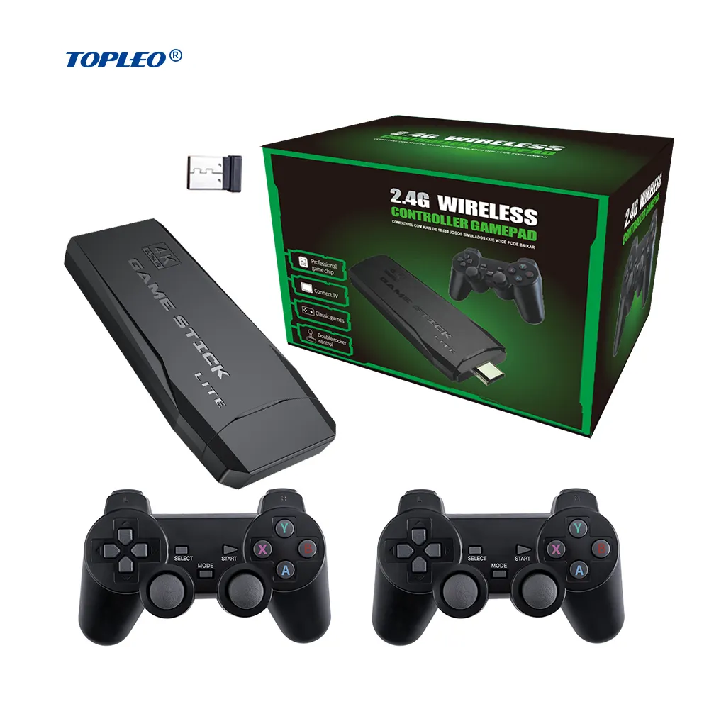 Topleo mini tv game console classic retro video game console 4k game stick