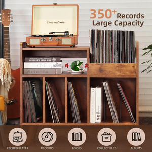 Factory Custom Wooden <strong>CD</strong> <strong>Storage</strong> Cabinet Adjustable Layer Media DVD Rack Multifunctional Book <strong>Shelf</strong> for Living Room Study Room - Product Image 4
