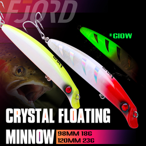 Leurre de pêche flottant en plastique FJORD personnalisé de haute qualité, 98 mm 18 g/120 mm 23 g, pour la pêche en rivière, en lac et en ruisseau, Jerkbait <span class=keywords><strong>Minnow</strong></span> - Product Image 3