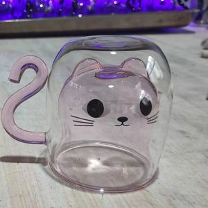 Cute Cat <b>Mug</b> Best Gift Tea Glass Cup Double-layer High Borosilicate Glass High Temperature Resistant <b>Large</b> Capacity Reusable - Product Image 4