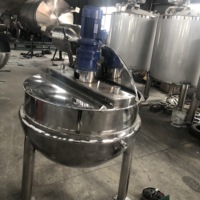 Huashang Custom Industriële Suikergoedkookmachine, verticale stoomverwarmde gejackete ketel met mixer