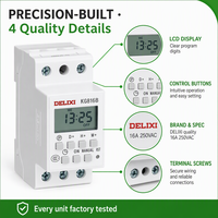 DELIXI KG816B 日程电子定时器 24 小时每周数字可编程时间开关 220v 230v 继电器 智能家居系统