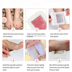 Lijitang無料サンプル天然デトックスフットケアパッチディープクリーニングハーブ竹よもぎデトックスフットパッチ - Product Image 3