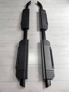 Haute qualité noir mat tout aluminium matériel Wilderness Edition pièces de carrosserie de voiture pédale côté marchepied pour Defender 110 130 - Product Image 4