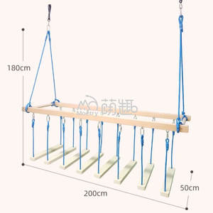 Moetry pont d'équilibre en bois balançoire suspendue intérieure équipement d'entraînement sensoriel pour enfants salle sensorielle de thérapie OT - Product Image 5