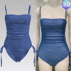 Maillot de bain deux pièces triangle micro bikini pour femme, imprimé simple, vêtements de plage, design 3D personnalisé, vente chaude, échantillon gratuit - Product Image 4