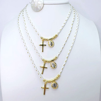 Collier tendance CH-HDN2114 plaqué or avec pendentif fraise/pastèque/citron, collier en corde fait main, collier à breloques plaqué or