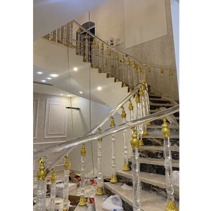 Giá Rẻ Plexiglass Lan Can Rõ Ràng <span class=keywords><strong>Glass</strong></span> Crystal Acrylic Cột Trụ Cột Bài Cầu Thang Lan Can Lan Can - Product Image 6