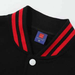 Veste de baseball décontractée d'hiver à boutons avec broderie 3D en tissu mousseline 100 % coton, logo personnalisable sur le devant, commande en gros - Product Image 4