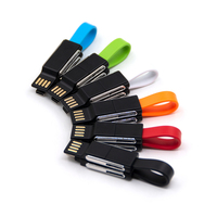 Mini Câble de Données USB Porte-clés - Cadeaux d'Affaires Charge Rapide 4/6-en-1 Magnétique Banque d'Alimentation Compatible Type-C/iPhone & OTG