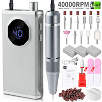 Tamax NAD101 40000 tr/min Ponceuse à ongles électrique professionnelle en plastique avec écran HD pour manucure et pédicure (prise US)