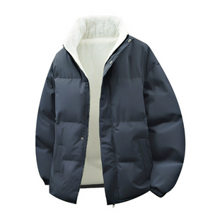 Veste tendance décontractée en duvet de coton moelleux, veste d'hiver pour homme, vêtements pour homme - Product Image 6