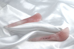 प्राकृतिक चीन पारंपरिक चेहरे गुआ शा उपकरण चम्मच के आकार गुलाब क्वार्ट्ज स्पा एक्यूपंक्चर Scraping मालिश स्वास्थ्य देखभाल के लिए हीलिंग - Product Image 5