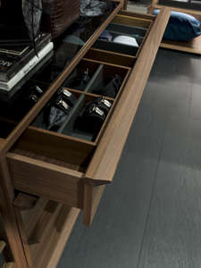 Armoires de chambre à coucher en bois sur mesure, vente directe d'usine, design populaire 2025, armoire à vêtements brune pour appartement - Product Image 5