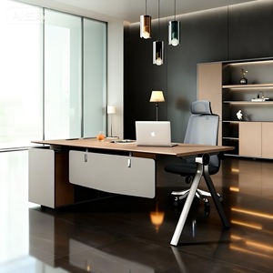 Foshan propose des conceptions de bureau sur mesure pour les gestionnaires et les patrons, y compris de nouveaux meubles de bureau pour <span class=keywords><strong>le</strong></span> bureau du directeur. - Product Image 1