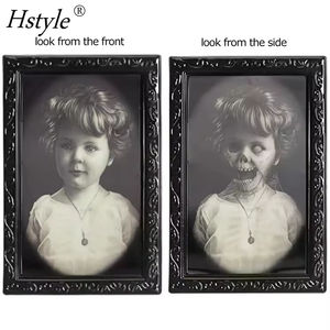 Hstyle Halloween décoration 3D visage changeant cadre Photo en mouvement Portrait horreur décoration pour horreur fête château maison - Product Image 5