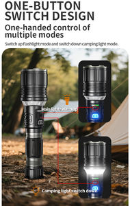 50W 1800 lümen 1500m emniyet çekiç el feneri 5000mah 26800 kamp Torch acil durum taşınabilir güç kaynağı Tripod ayarı alüminyum alaşım - Product Image 4