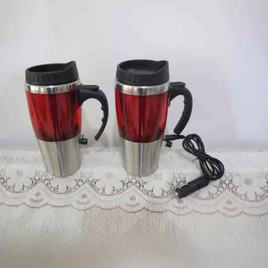 Adult Heated Car Vacuum Insulated Driver's Travel <b>Thermos</b> <b>Cups</b> Modern Stainless Steel Tumblers With Handle And Lid - Product Image 4