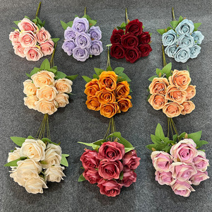 Rosas Artificiales de Seda con Siete Cabezas para Jardín, Ramo de Boda, Decoración del Hogar, Accesorios de Fotografía - Product Image 2