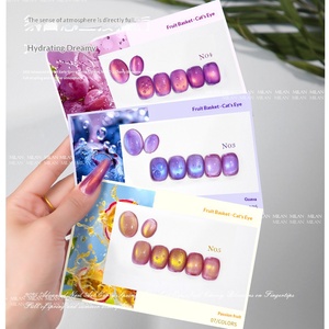 Set de Esmalte de Uñas de Gel Efecto Ojo de Gato, Popular en <span class=keywords><strong>Internet</strong></span> 2026, No Tóxico, Resistente al Agua, Blanqueador, 7 Colores, 15ml - Product Image 2