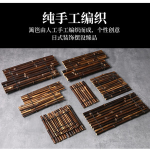 Japanese cuisine plating: sashimi on bamboo skewers, bamboo fence, Japanese BBQ platter decorations, seafood presentation - Product Image 5