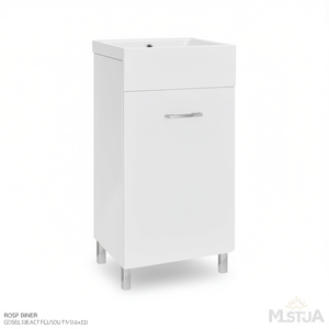 Meuble sous évier 43 x 48 cm blanc, unité de rangement de cuisine avec tiroir et porte - Product Image 3