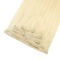 Extensions de cheveux 100% brésiliens Remy à clipser, couleur naturelle personnalisable, vente en gros d'usine, haute qualité, sans nœuds, fabrication à la machine