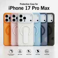 Coque Intégrée Magnétique Mate Antichoc Fine avec Emplacement pour Cartes pour Apple iPhone 17 Pro Max 16 15 Plus 14 Pro