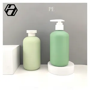 HONGHE Oem पीई हाथ धोने स्किनकेयर लोशन कंटेनर पैकेजिंग 200ml सफेद पंप क्रीम शैम्पू और कंडीशनर के लिए प्लास्टिक की बोतलों
