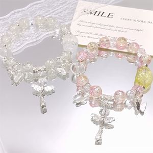 Exquisite Butterfly Pendant Colorful Crystal <b>Bracelet</b> Sweet Colorful <b>Beads</b> Lucky <b>Bracelet</b> Versatile Style Korean <b>Bead</b> <b>Bracelet</b> - Product Image 3