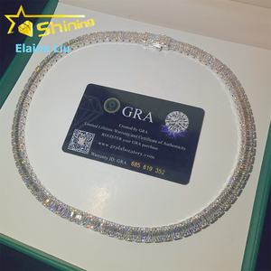 สร้อยคอเทนนิสเพชรโมอิสซาไนต์ 8 มม. ฮิปฮอป เงินแท้ 925 ผ่านการทดสอบเพชร คุณภาพ VVS - Product Image 4