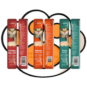 Mousse Wet Food Strips Populaire 16g Chankes Pâté de Thon Soins Urinaires Friandises pour l'Haleine Snacks pour Chats Nourriture Humide pour Chats - Product Image 5