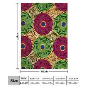 Tissu Africain Couvertures personnalisées bon marché imprimées à la cire Jette Pagne Ethnique <span class=keywords><strong>Bogolan</strong></span> Fleurs de Mariage Vente en gros Couverture de lit pour l'hiver - Product Image 6