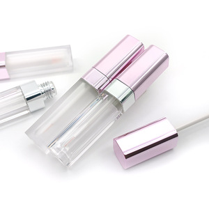 Tubo vacío para delineador de ojos de 6.5ml, cuadrado, transparente, con tapa rosa, para aplicación de maquillaje DIY - Product Image 2