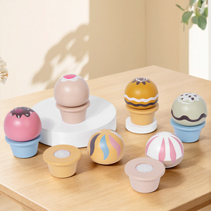 Giocattoli in Legno Colorati a Forma di Cupcake e Gelato, Set da Finta Cucina <span class=keywords><strong>per</strong></span> <span class=keywords><strong>Bambine</strong></span>, <span class=keywords><strong>Gioco</strong></span> <span class=keywords><strong>per</strong></span> Feste del Tè - Product Image 1