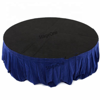 Plateforme de scène ronde en alliage d'aluminium de 2 m avec pieds réglables en hauteur pour événements, défilés, mariages