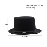 Chapeau de magicien de haute qualité pour enfants, chapeau haut de forme pour magicien, tours de magie