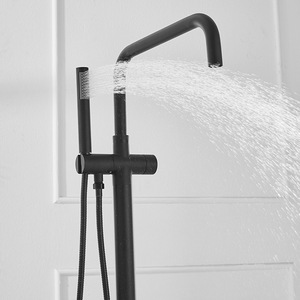 Latón Negro Mate Grifo <span class=keywords><strong>de</strong></span> Bañera <span class=keywords><strong>de</strong></span> Pie con <span class=keywords><strong>Ducha</strong></span> <span class=keywords><strong>de</strong></span> Mano para Baño Juego <span class=keywords><strong>de</strong></span> <span class=keywords><strong>Ducha</strong></span> - Product Image 3