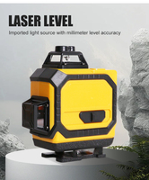 Niveau laser vert 4D 3D 12 16 lignes pour le nivellement du sol avec support magnétique et télécommande