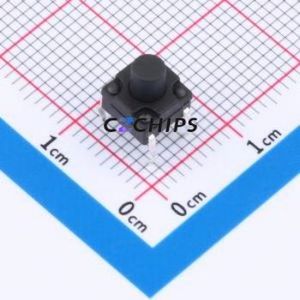 TS017-CBY1EH7.0 Tactile Switch Through hole-4P,6.1x6.1mm Switch Single Pole Single Throw Round Button 1.8N Through Hole - Product Image 1