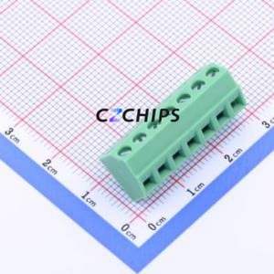 KF127S-3.81-7P Screw Terminal Block Through hole Component (THT),P=3.81mm Connector 1x7P 3.81mm Green Through Hole - Product Image 1