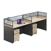 Poste de travail moderne en bois pour bureau, avec cloison de séparation, bureau d'ordinateur, table de direction de luxe pour employés, ensemble de mobilier.