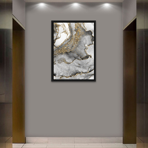 Thanh lịch bằng đá cẩm thạch và vàng nghệ thuật trừu tượng khung nghệ thuật in trên Vải vẽ tranh nghệ thuật Hot Bán - Product Image 4