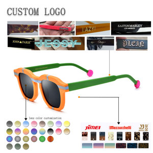 Lunettes de soleil Red Way Farer carrées à rivets en acétate, monture intégrale, verres polarisés miroir, protection UV %, pour extérieur, unisexe, adulte, mode - Product Image 2