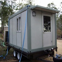 Mini-remorque conteneurisée, maisons préfabriquées, maisons minuscules sur roues, 2 chambres, salle de bain, cuisine, séjour