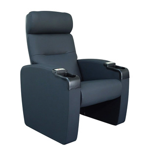 Fauteuil de cinéma avec accoudoirs réglables et porte-gobelets pour mobilier de théâtre bleu - Product Image 3