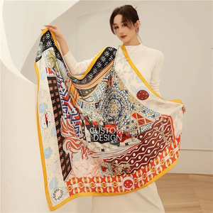 Sciarpe di Seta di Lusso per Donna con Logo Personalizzato e Stampa Digitale, Foulard in Seta all'Ingrosso - Product Image 1