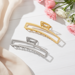 Pinza de Pelo Metálica Rectangular Zi de 11 cm para Mujer, Accesorio de Peinado Diario - Product Image 5